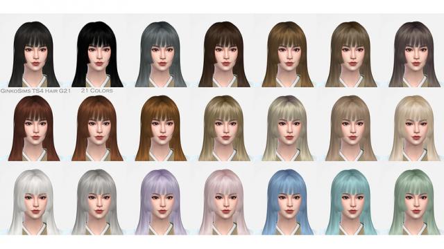 DaisySims Female Hair G21 for The Sims 4