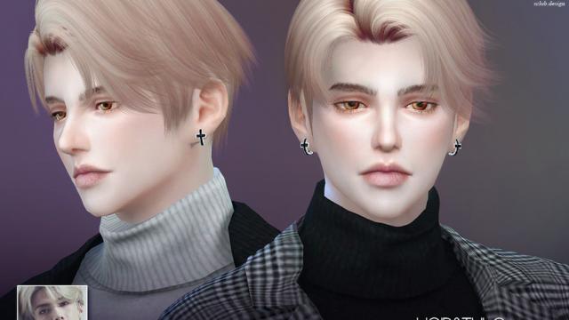 sclub ts4 hair SeHun n44