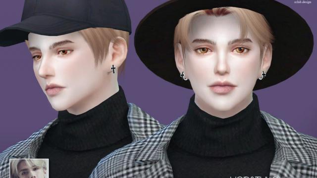 sclub ts4 hair SeHun n44 for The Sims 4