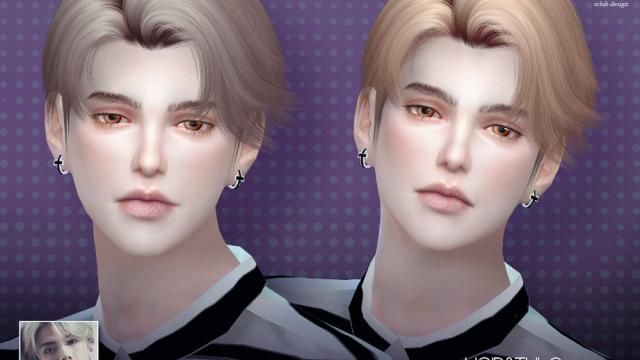 sclub ts4 hair SeHun n44 for The Sims 4