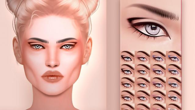 COSIMETIC Eyeliner N17 для The Sims 4