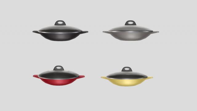 Gourmet Kitchen - Wok with Glass Lid