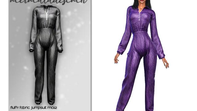 Fluffy Fabric Jumpsuit MC112