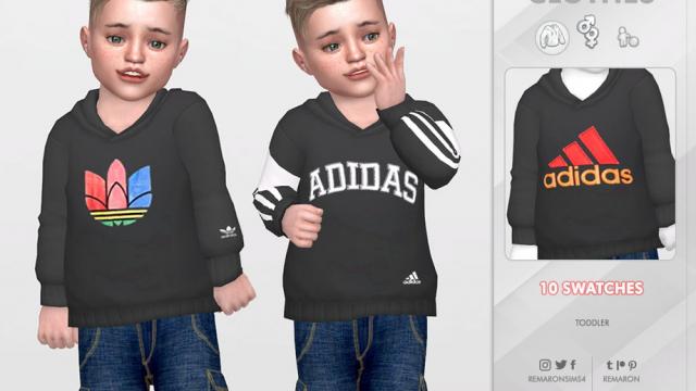 Adidas Hoodie for Toddler 01 for The Sims 4