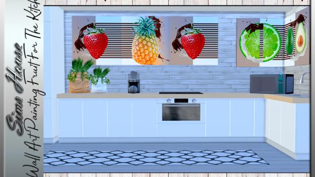 Wall Art Painting Fruit For The Kitchen for The Sims 4