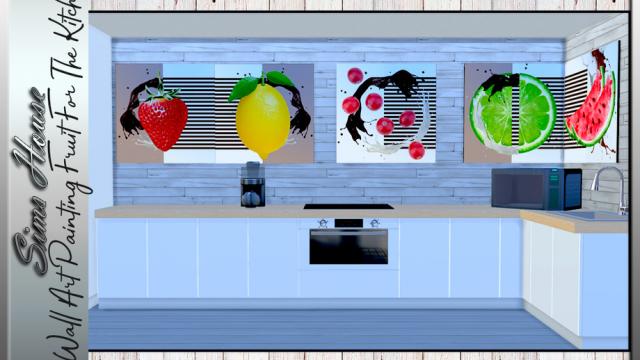 Wall Art Painting Fruit For The Kitchen for The Sims 4