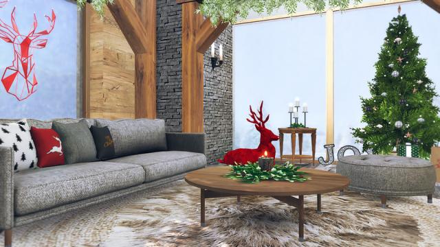 Noella - Living Room для The Sims 4