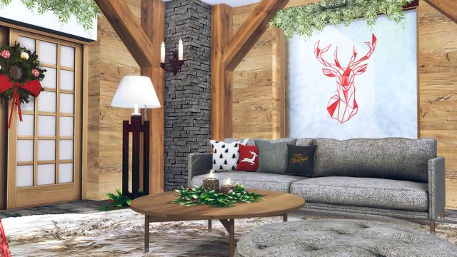 Noella - Living Room для The Sims 4