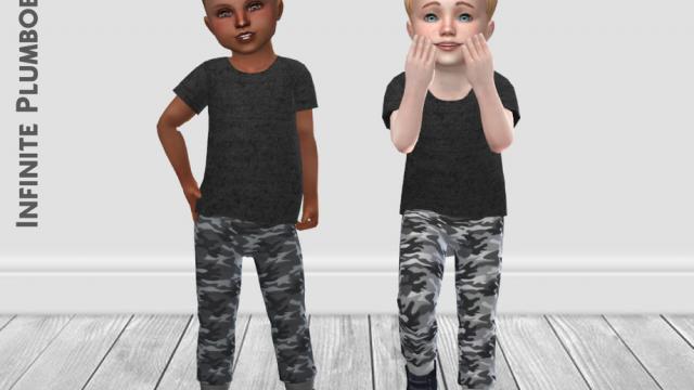 IP Toddler Camo Joggers for The Sims 4