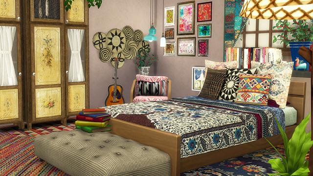 Classic Bohemian Bedroom для The Sims 4