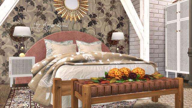 Autumn Grace - Bedroom для The Sims 4