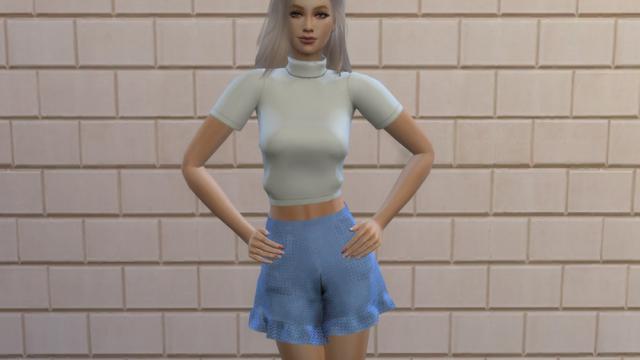 Ruffle Shorts with Pockets for The Sims 4