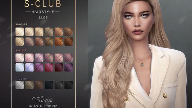 sclub ts4 hair n66 Victoria for The Sims 4