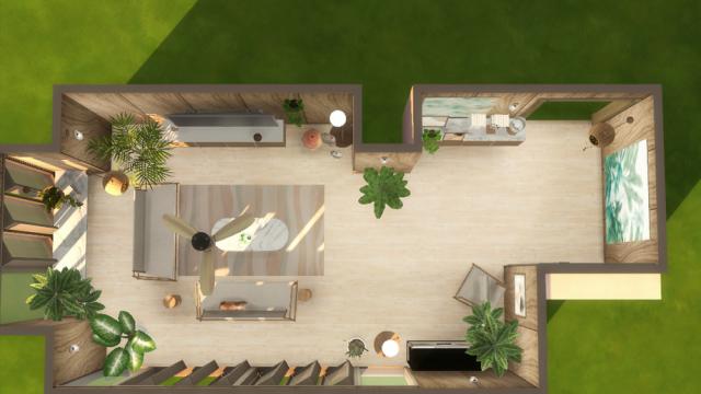 Anne - living room для The Sims 4