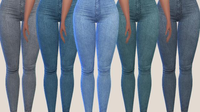 Denim Skinny Jeans 015 for The Sims 4