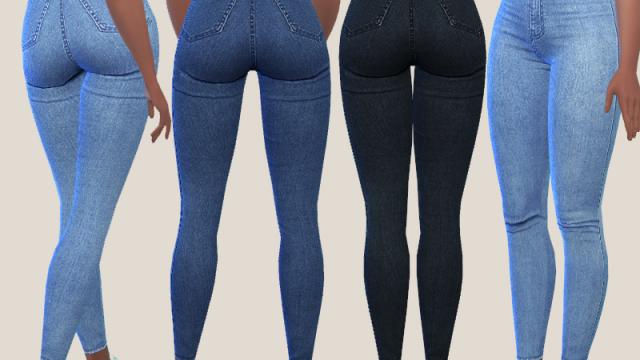 Denim Skinny Jeans 015 for The Sims 4