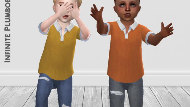 IP Toddler Polo Shirt for The Sims 4