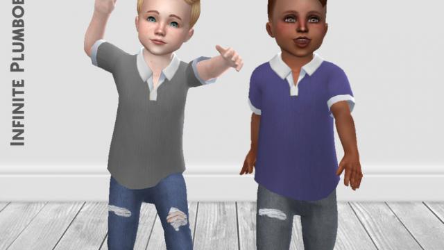 IP Toddler Polo Shirt for The Sims 4