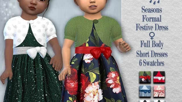 Toddler Festive Dress - Needs EP Seasons for The Sims 4