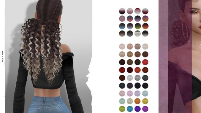 LeahLillith Lala Hair для The Sims 4