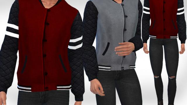 Мужские повседневные куртки на пуговицах / Male Sims Casual Button Jackets