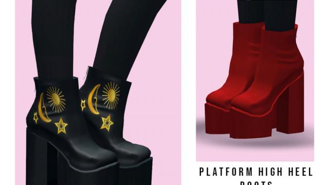Platform High Heel Boots