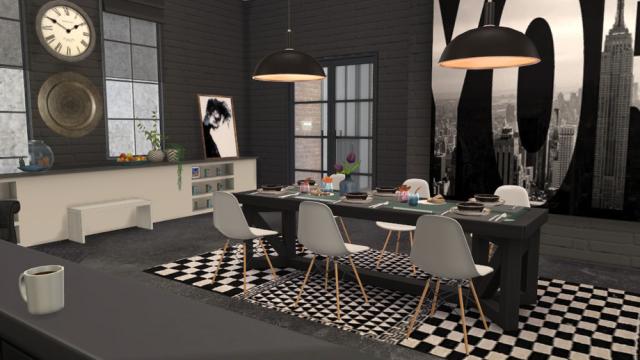 Brick & Steel - Dining для The Sims 4