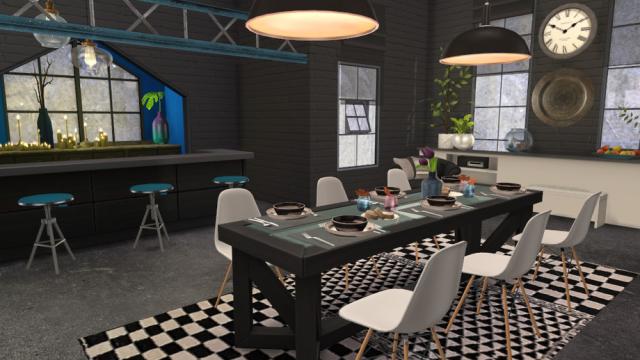 Brick & Steel - Dining для The Sims 4