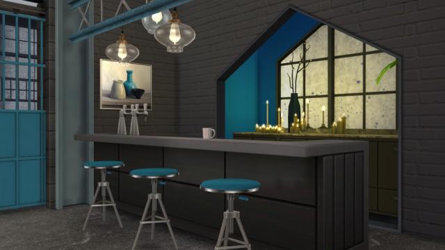 Brick & Steel - Dining для The Sims 4