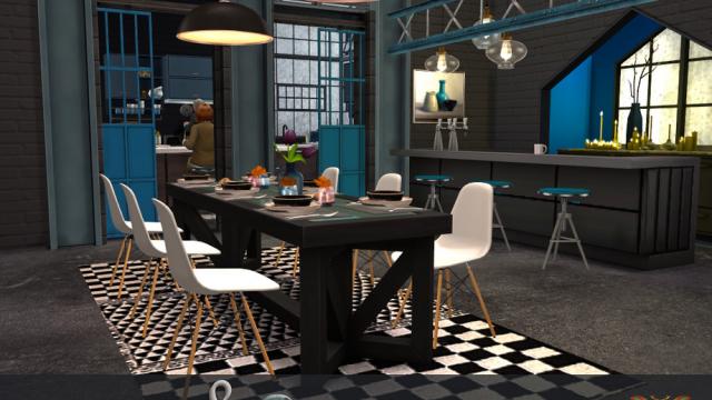 Brick & Steel - Dining для The Sims 4