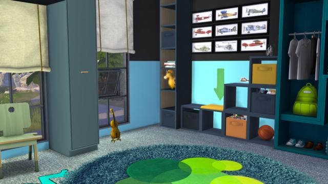 Brick & Steel - A Boys Room для The Sims 4