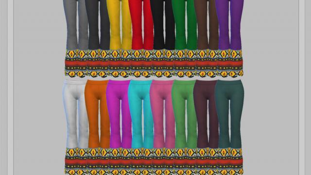 Holiday Wonderland - Kwanzaa Pants for The Sims 4