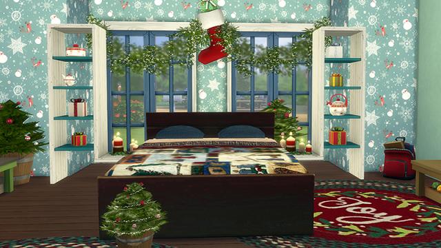 Warm Christmas Bedroom