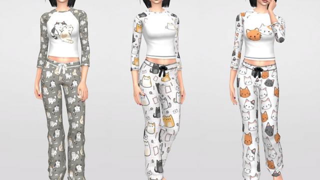 Cats PJ Pants for Women 01