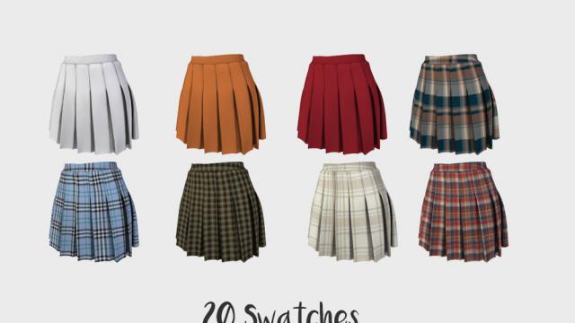 Pleated Skirt - BT384 for The Sims 4