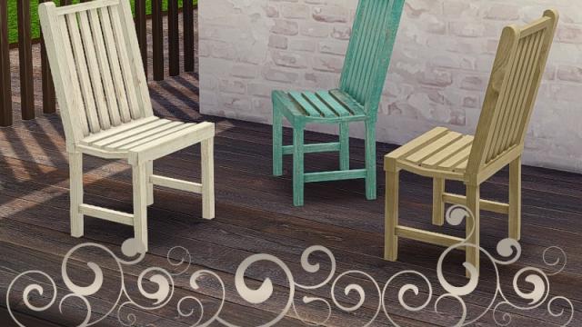 Breezy dining chair for The Sims 4