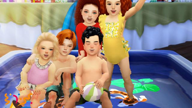 Kids party (Pose pack) for The Sims 4