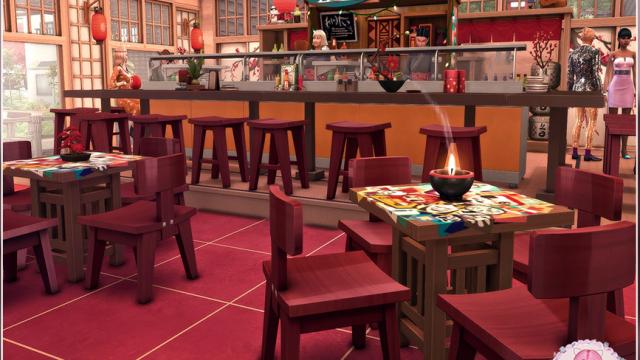 Sushi Restaurant для The Sims 4