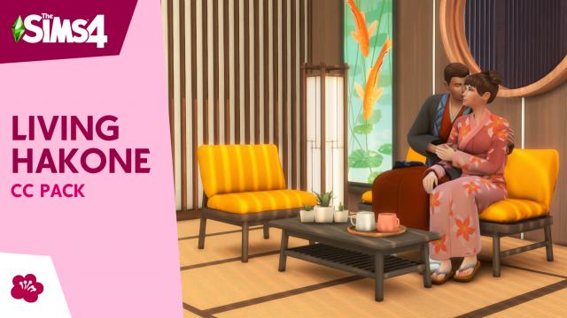 Мебель в японском стиле / Living Hakone - CC Stuff Pack для The Sims 4