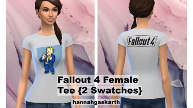 Fallout 4 T-Shirt and Shorts [FEMALE SET] for The Sims 4