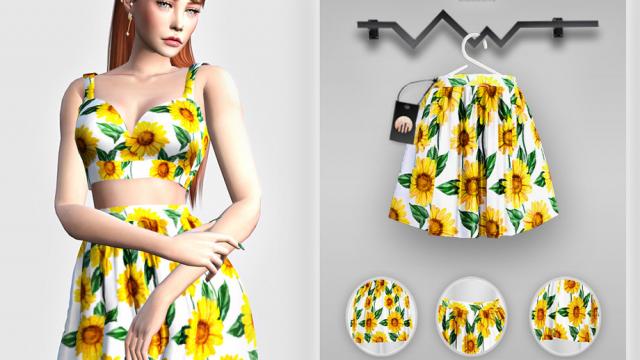 Sunflowers SET-119 (SKIRT) BD442