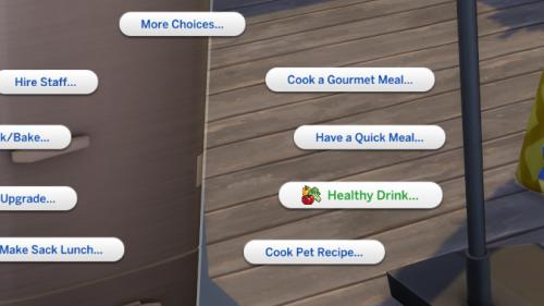 Healthy Drinks for The Sims 4