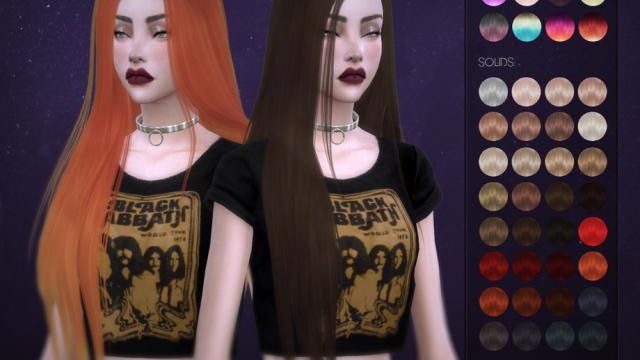 LeahLillith Daylily Hair for The Sims 4