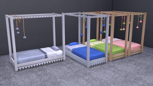 Melina Bed for Toddlers for The Sims 4