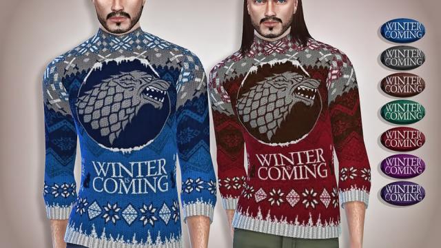 Winter Is Coming Knitted Christmas Sweater