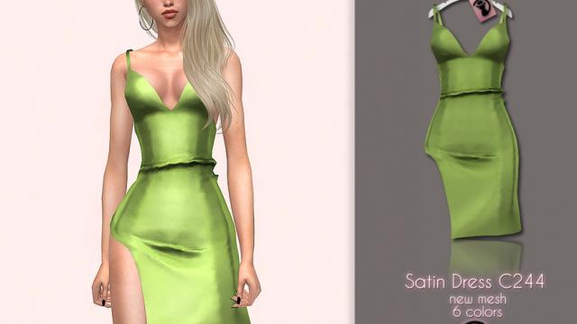 Satin Dress C244