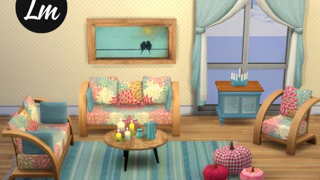 Cozy Days living room for The Sims 4