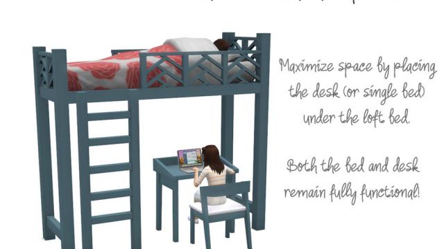 That's What She Bed - Mini Desk for The Sims 4