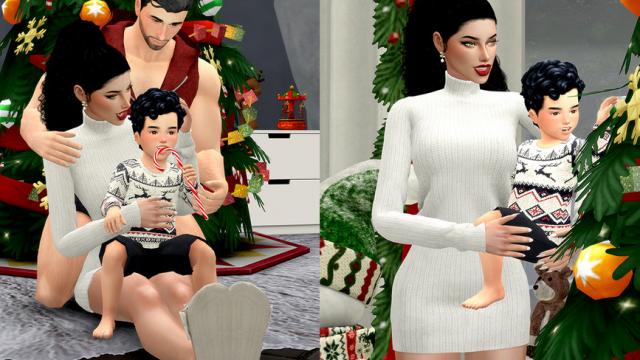 Christmas tree (Pose Pack) для The Sims 4