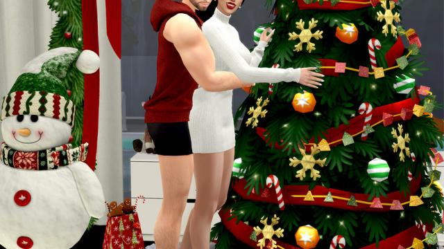 Christmas tree (Pose Pack) для The Sims 4